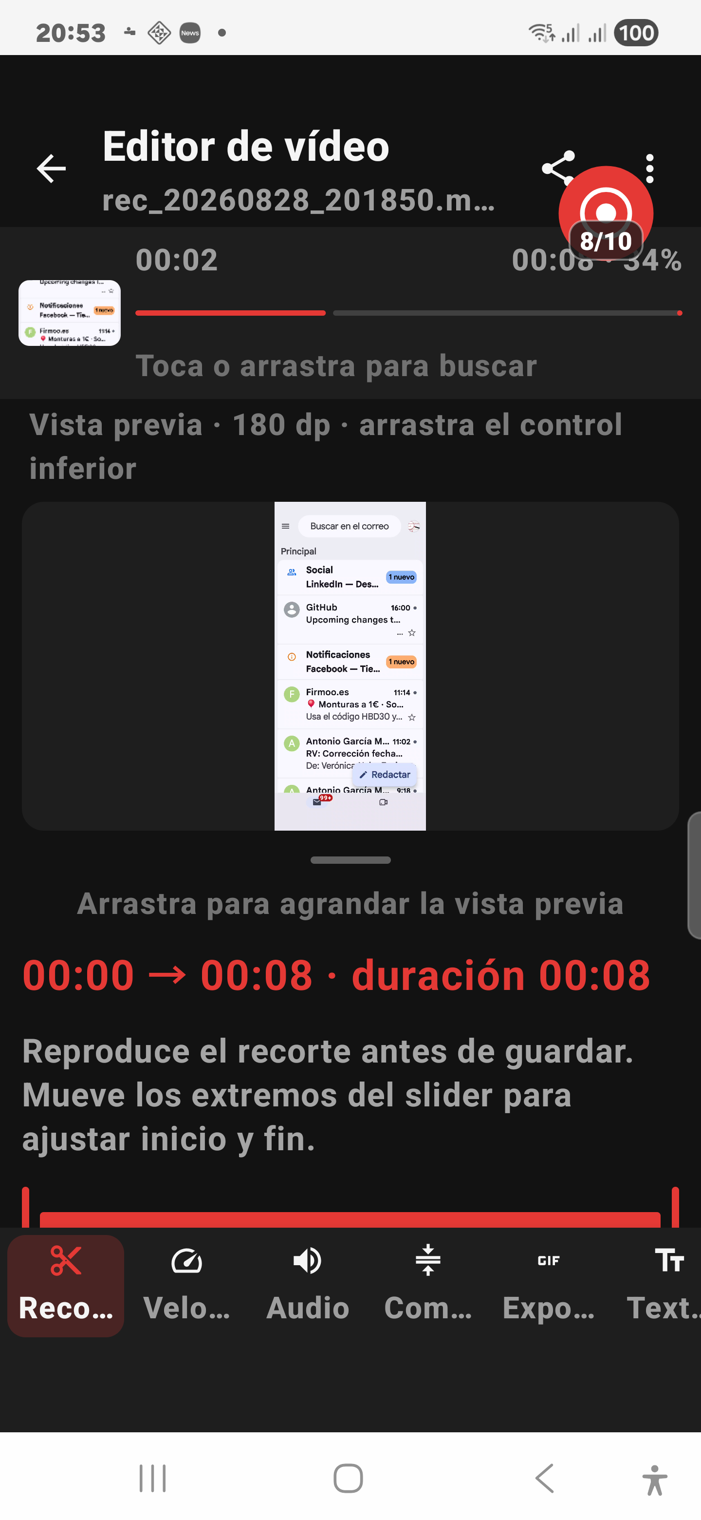 Editor de vídeo
